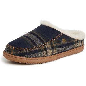 imageDearfoams Womens Alpine Bern Clog SlipperBlack Plaid