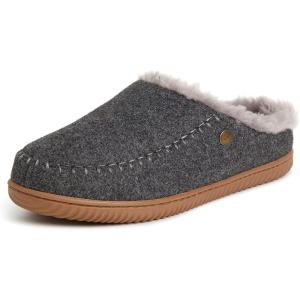 imageDearfoams Womens Alpine Bern Clog SlipperDark Heather Grey