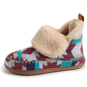 imageDearfoams Womens Slippers Memory Foam Cozy Moritz Bootie  Camping Essentials and Travel SlippersCabernet