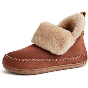 imageDearfoams Womens Slippers Memory Foam Cozy Moritz Bootie  Camping Essentials and Travel SlippersPotting Soil