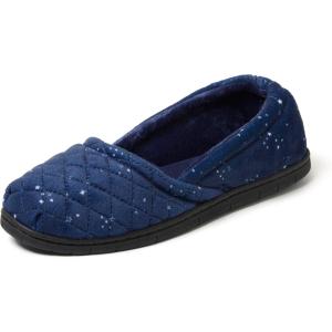 imageDearfoams womens Katie Velour Securefit Closed Back Memory Foam Comfort Slip on Loafer With Rubber SoleStarry Night Navy