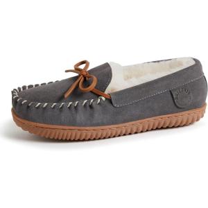 imageFireside by Dearfoams Womens Alice Springs Shearling IndoorOutdoor Moccasin SlipperGrey