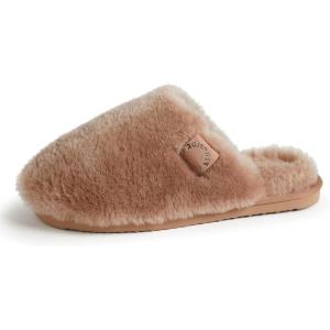 imageFireside by Dearfoams womens Shelly Beach All Over Genuine Shearling Easy onOff ScuffDriftwood