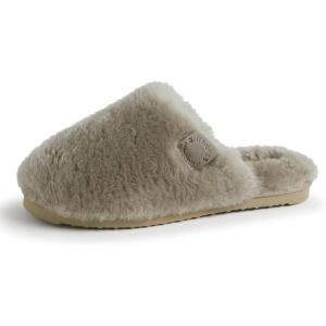 imageFireside by Dearfoams womens Shelly Beach All Over Genuine Shearling Easy onOff ScuffMoss