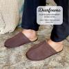 imageDearfoams Mens Bradford Genuine Suede House Shoe Scuff SlipperCoffee
