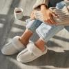 imageFireside By Dearfoams Womens Sydney Slippers Genuine Shearling Suede Scuffs Memory Foam Slipin House ShoesBone