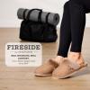 imageFireside By Dearfoams Womens Sydney Slippers Genuine Shearling Suede Scuffs Memory Foam Slipin House ShoesDriftwood