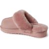 imageFireside By Dearfoams Womens Sydney Slippers Genuine Shearling Suede Scuffs Memory Foam Slipin House ShoesPink Bisque