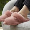imageFireside By Dearfoams Womens Sydney Slippers Genuine Shearling Suede Scuffs Memory Foam Slipin House ShoesPink Bisque