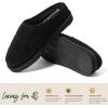 imageFireside by Dearfoams Mens Grafton Shearling Slipper Memory Foam Suede Clog IndoorOutdoor Slipin House ShoesBlack Quilted