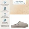 imageFireside by Dearfoams Mens Grafton Shearling Slipper Memory Foam Suede Clog IndoorOutdoor Slipin House ShoesBone
