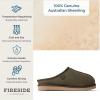 imageFireside by Dearfoams Mens Grafton Shearling Slipper Memory Foam Suede Clog IndoorOutdoor Slipin House ShoesGreen