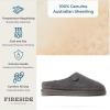 imageFireside by Dearfoams Mens Grafton Shearling Slipper Memory Foam Suede Clog IndoorOutdoor Slipin House ShoesGrey Quilted