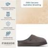 imageFireside by Dearfoams Mens Grafton Shearling Slipper Memory Foam Suede Clog IndoorOutdoor Slipin House ShoesGrey Solid