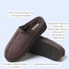 imageFireside by Dearfoams Mens Grafton Shearling Slipper Memory Foam Suede Clog IndoorOutdoor Slipin House ShoesGrey Solid