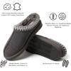 imageFireside by Dearfoams Mens Grafton Shearling Slipper Memory Foam Suede Clog IndoorOutdoor Slipin House ShoesGrey Taping