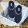 imageFireside by Dearfoams Mens Grafton Shearling Slipper Memory Foam Suede Clog IndoorOutdoor Slipin House ShoesNavy Taping