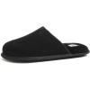 imageDearfoams Mens Bradford Genuine Suede House Shoe Scuff SlipperBlack