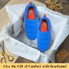 imageDearfoams Mens Indoor Outdoor Cullen Ripstop Cosaed Back Puffy Camping SlipperOlympic Blue