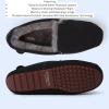 imageFireside By Dearfoams Mens Melbourne Genuine Shearling Moccasin Slippers Memory Foam Sudede Loafers Slipin House ShoesBlack