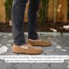 imageFireside By Dearfoams Mens Melbourne Genuine Shearling Moccasin Slippers Memory Foam Sudede Loafers Slipin House ShoesChestnut