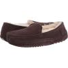 imageFireside By Dearfoams Mens Melbourne Genuine Shearling Moccasin Slippers Memory Foam Sudede Loafers Slipin House ShoesCoffee