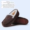 imageFireside By Dearfoams Mens Melbourne Genuine Shearling Moccasin Slippers Memory Foam Sudede Loafers Slipin House ShoesCoffee