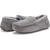 imageFireside By Dearfoams Mens Melbourne Genuine Shearling Moccasin Slippers Memory Foam Sudede Loafers Slipin House ShoesGrey Solid
