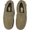 imageFireside By Dearfoams Mens Melbourne Genuine Shearling Moccasin Slippers Memory Foam Sudede Loafers Slipin House ShoesLoden