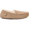 imageFireside By Dearfoams Mens Melbourne Genuine Shearling Moccasin Slippers Memory Foam Sudede Loafers Slipin House ShoesSand