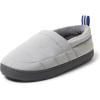 imageDearfoams Mens Indoor Outdoor Cullen Ripstop Cosaed Back Puffy Camping SlipperGrey