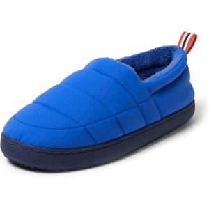 imageDearfoams Mens Indoor Outdoor Cullen Ripstop Cosaed Back Puffy Camping SlipperOlympic Blue