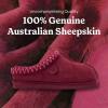 imageDearfoams Womens Fireside Slippers Greta Australian Shearling IndoorOutdoor House ShoeDark Red