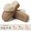 imageFireside By Dearfoams Womens Melton Platform Slippers Genuine Shearling Memory Foam Slipin House ShoesSand Platform