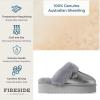 imageFireside By Dearfoams Womens Melton Platform Slippers Genuine Shearling Memory Foam Slipin House ShoesSilver Platform