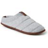 imageDearfoams Mens Ashton Quilted Memory Foam Jersey Clog SlipperLight Heather Grey