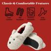 imageDearfoams Unisex Adult Holiday Christmas Gift Family Matching Santa Reindeer Teddy Bear Plush Memory Foam SlippersAdult Bear