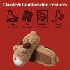 imageDearfoams Unisex Adult Holiday Christmas Gift Family Matching Santa Reindeer Teddy Bear Plush Memory Foam SlippersAdult Reindeer