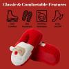 imageDearfoams Unisex Adult Holiday Christmas Gift Family Matching Santa Reindeer Teddy Bear Plush Memory Foam SlippersAdult Santa
