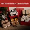 imageDearfoams Unisex Adult Holiday Christmas Gift Family Matching Santa Reindeer Teddy Bear Plush Memory Foam SlippersAdult Santa
