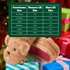 imageDearfoams Unisex Adult Holiday Christmas Gift Family Matching Santa Reindeer Teddy Bear Plush Memory Foam SlippersDog