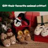 imageDearfoams Unisex Adult Holiday Christmas Gift Family Matching Santa Reindeer Teddy Bear Plush Memory Foam SlippersPenguin