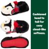 imageDearfoams Unisex Adult Holiday Christmas Gift Family Matching Santa Reindeer Teddy Bear Plush Memory Foam SlippersPenguin