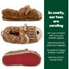 imageDearfoams mens Matching Family Holiday Papa Bear Sherpa Lined Moc Toe With Embroidery SlipperFurry Teddy