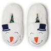 imageDearfoams Unisex Adult Holiday Christmas Gift Family Matching Santa Reindeer Teddy Bear Plush Memory Foam SlippersAdult Snowman