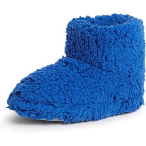 imageDearfoams UnisexChild Tate Washable Fuzzy Bootie SlipperOlympic Blue
