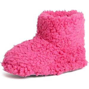 imageDearfoams UnisexChild Tate Washable Fuzzy Bootie SlipperParadise Pink