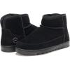 imageDearfoams Womens Suede Indoor Outdoor Memory Foam Mini Ankle Gretchen BootsBlack