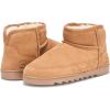 imageDearfoams Womens Suede Indoor Outdoor Memory Foam Mini Ankle Gretchen BootsChestnut