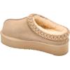 imageFireside By Dearfoams Womens Queenstown Shearling Slippers Memory Foam Suede Clog IndoorOutdoor Slipin House ShoesSand Taping
